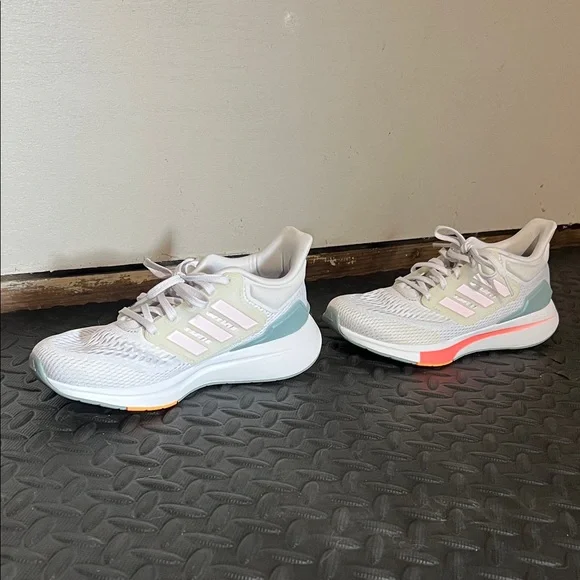 Adidas Women's White and Pastel Athletic Shoes - Picture 3 of 6